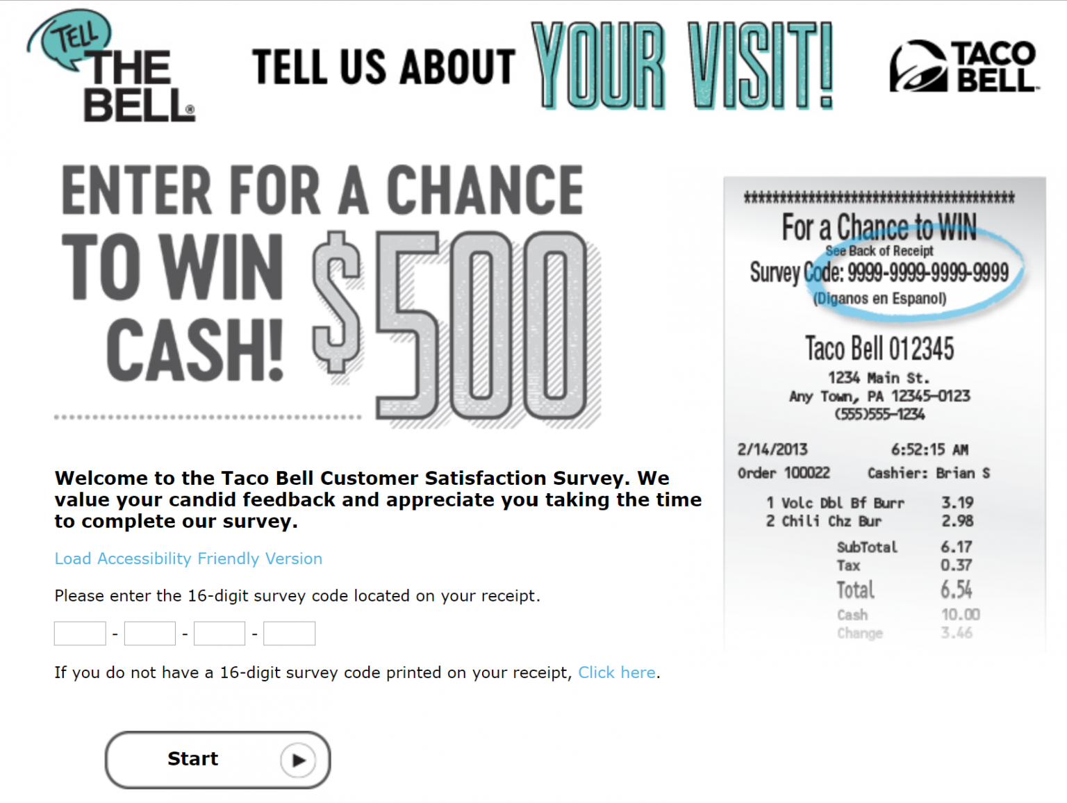 Tellthebell Online Survey Participate In Taco Bell Survey Win 500